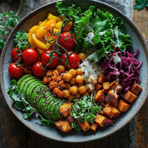 Buddha bowl, healthy and balanced food